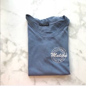 Brandy Melville light blue Malibu locals only tee